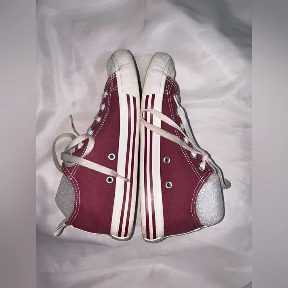 Mississippi State University Sneaker Collegiate Maroon White Women Skicks Size7
